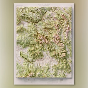 Leadville/Montrose (1956) - Historische USGS Colorado Quad Zusammengesetzte - Topographische Reliefkarte Druck