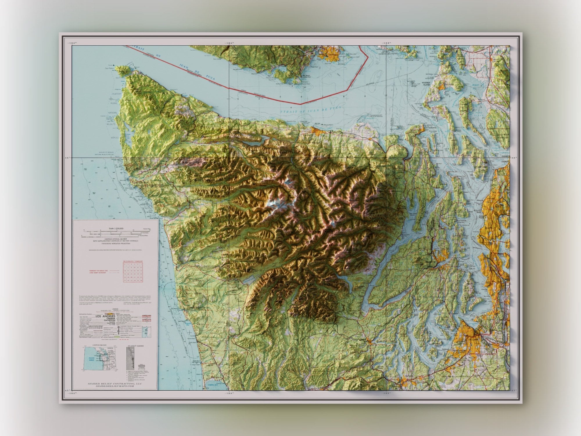 Olympic Peninsula Hydrology vlass Map