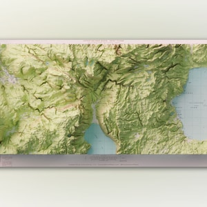 oberes Geyserbecken/westlicher Daumen des Yellowstone Lake, Wyoming (1986) - USGS Mosaik - Historischer Topographisch Reliefkartendruck