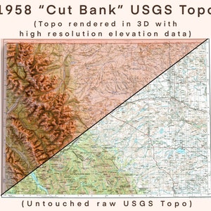 Parque Nacional Point Reyes Topografía histórica del USGS representada en 3D de 1916 Impresión 2D imagen 6