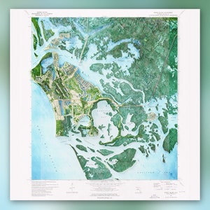 Marco Island (1973) - Historischer USGS Florida USGS Quad - Topographisch Reliefkarte Print