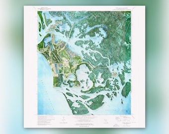 Marco Island (1973) - Historic Florida USGS Quad -  Topographic Shaded Relief Map Print