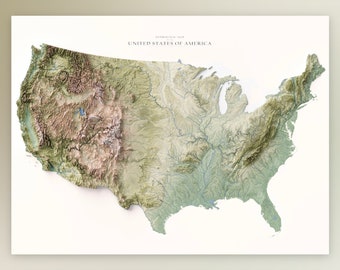 Stream Hierarchy of the United States of America - Hydrology and Terrain Visualization