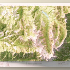 Hyalite Canyon, Montana (1988) - Gallatin Kette USGS Mosaik - Digital Remastered Reliefkarte
