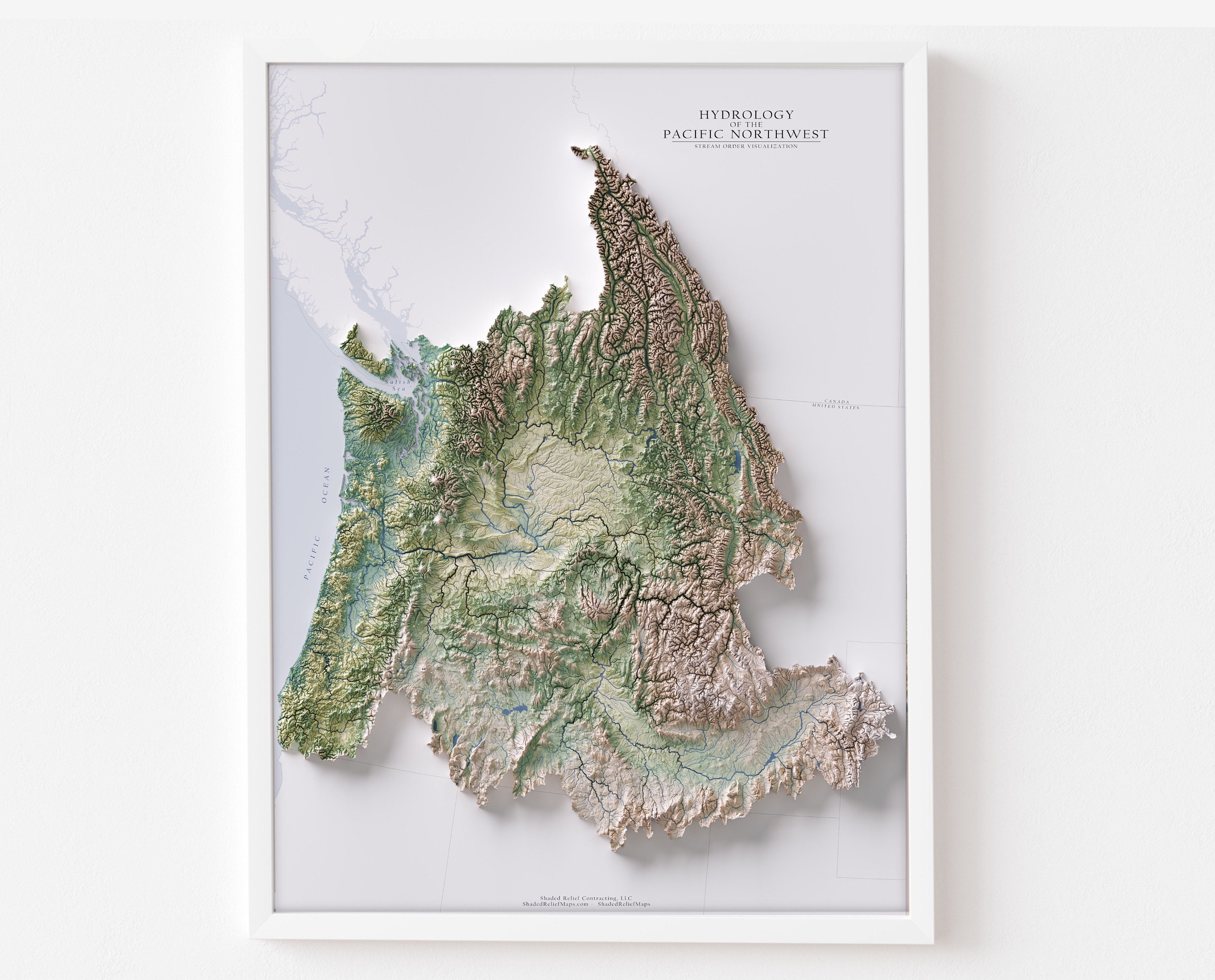 Map Of Pacific Northwest Usa Pacific Northwest Region Hydrologic Map Stream Order - Etsy Österreich