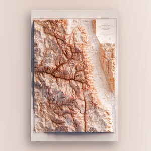 Sequoia-Kings Canyon National Parks, Gebirgskette (1948) - Historische USGS Topo - Schattierte Reliefkarte