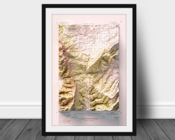Usgs 3d Topo Maps Bridger Canyon Mt 1951 3D Rendered Historic Usgs Topo Map | Etsy Ireland