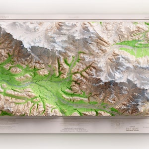 Wrangell-St. Elias National Park (1956) - Historisches Alaska USGS “McCarthy” Quad - Topographisch Reliefkarte Druck
