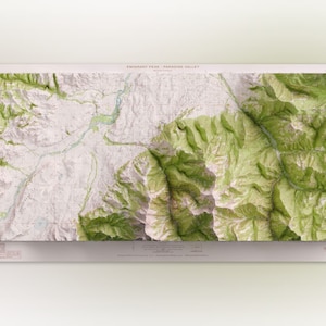 Paradise Valley, Montana (1986) - Naadloos USGS-mozaïek - Historische topografische schaduwrijke reliëfkaartafdruk