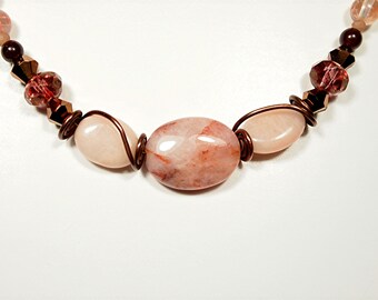 Aardbei kwarts ketting