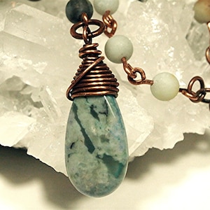 Blue Jasper Pendant Necklace