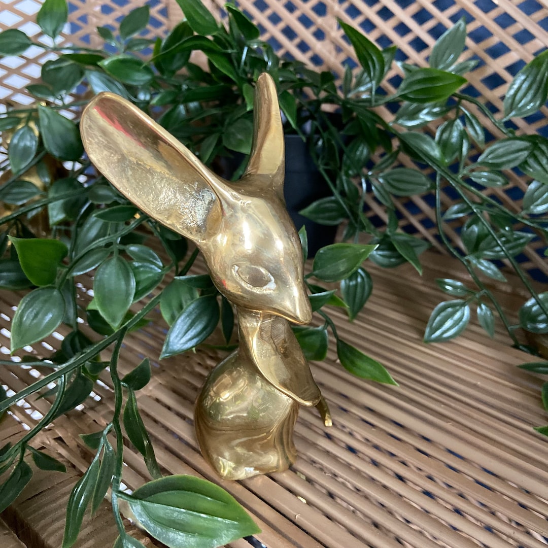 Vintage Brass Mouse Statue Solid Brass Paperweight Boho Etsy