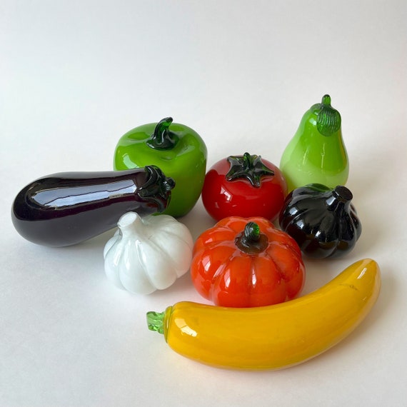 Vintage Glass Fruit and Vegetables Hand Blown Decor Murano Etsy