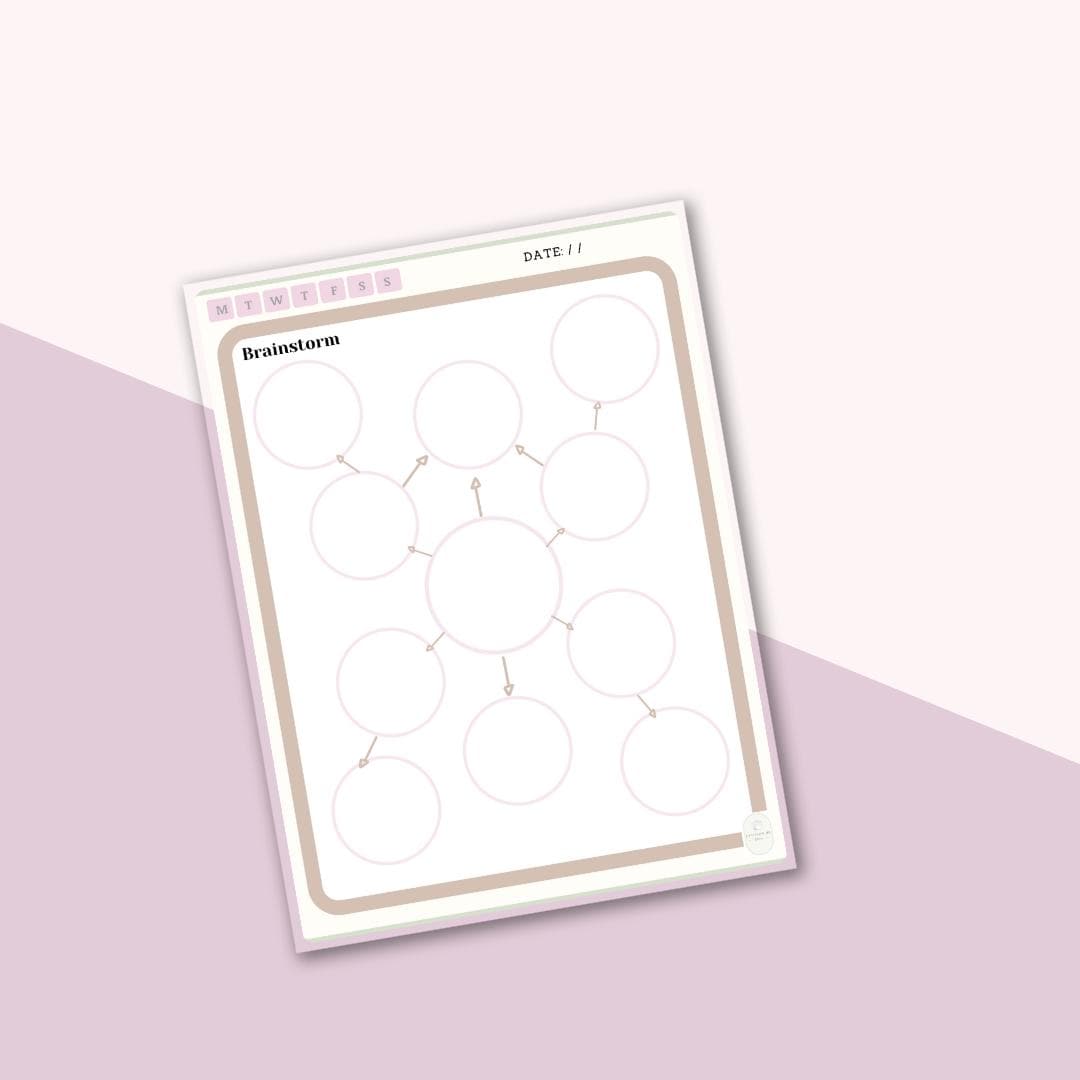 Brainstorming Mind Map Planner: Visual Action Plan (A4 PDF) - Instant ...