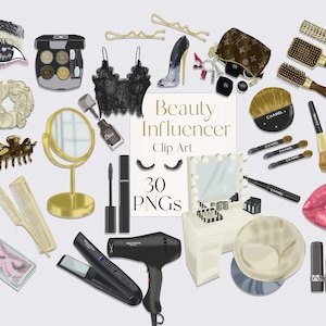 Cosmetics Clipart, Beauty Blogger Clip Art, Makeup Clip Art, Beauty Clipart, Cosmetics Stickers, Makeup Stickers, Beauty Planner Stickers