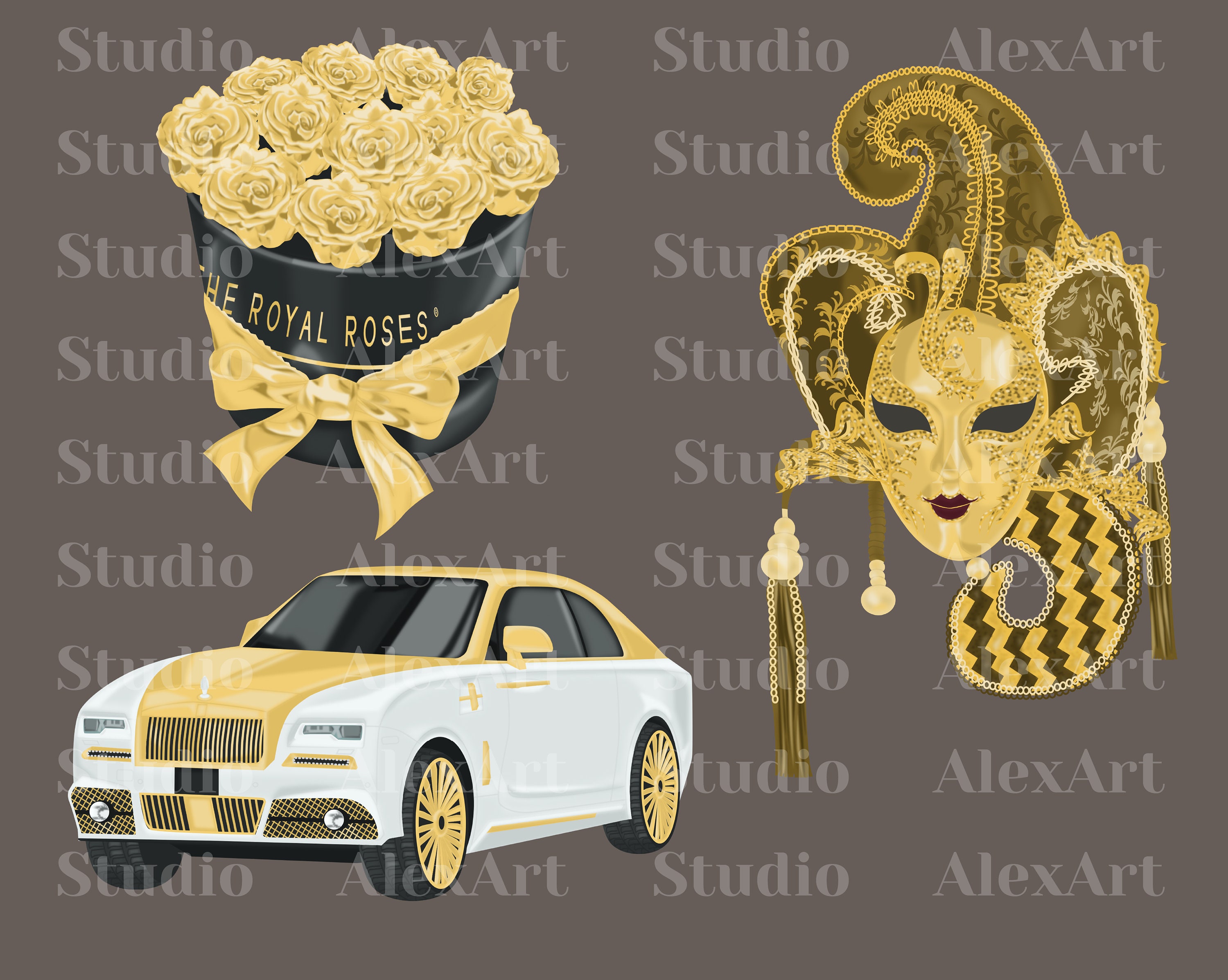 Gold Clipart Luxury Lifestye Clipart Gold Accessories 
