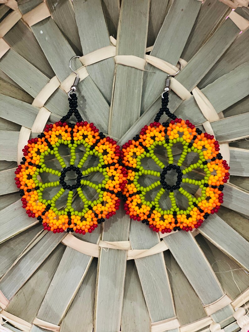 Mexican Huitchol Earrings