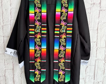 Graduation Stoles, Embroidered Graduation Sash, Mexican Graduation Stoles, Hispanic Stoles, Class of 2026 Stoles