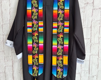 Graduation Stoles, Embroidered Graduation Sash, Mexican Graduation Stoles, Hispanic Stoles, Class of 2026 Stoles