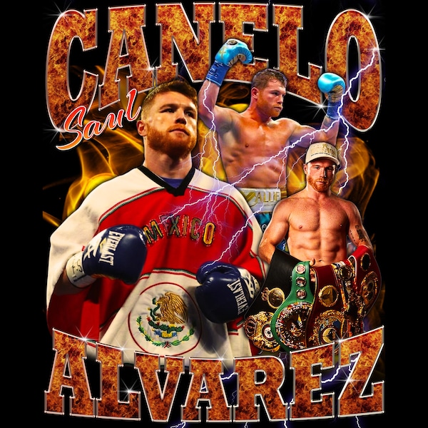 Diseño de camiseta de boxeo png, diseño de camiseta de canelo alvarez, listo para imprimir, diseño descargable, para dtg, dtf, sublimación, impresión, tshir