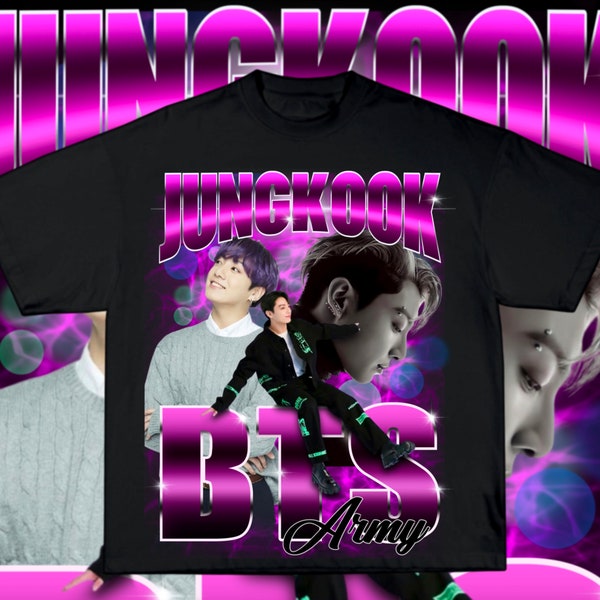 Jungkook of Bts T-shirt design, for Dtg printing, Dtf transfers, Sublimation printing