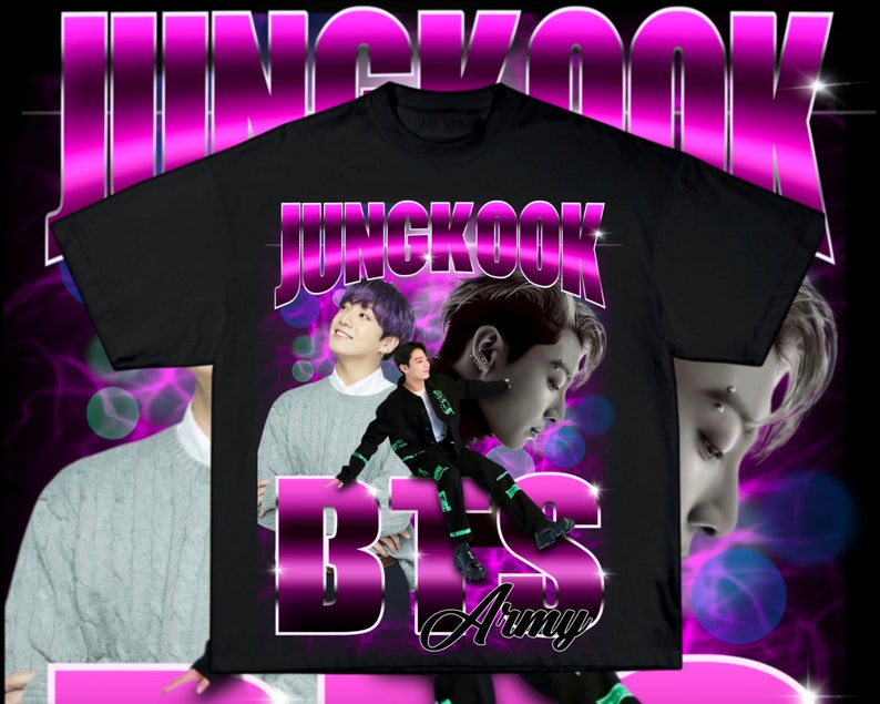 Jungkook von Bts T-Shirt-Design für Dtg-Druck, Dtf-Transfers, Sublimationsdruck Bild 1