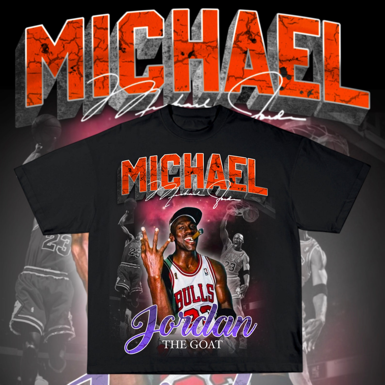 Downloadable T-shirt Design Michael Jordan Png File for - Etsy