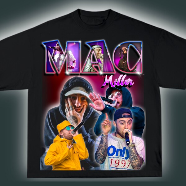 Ready to print T-shirt design, Mac Miller Png file, Bootleg Rap tee design, Hip hop, Music