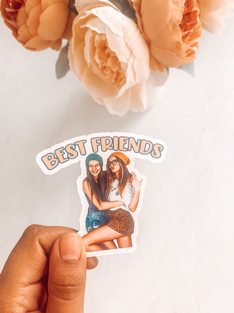Custom BFF Sticker, Custom Sticker, Personalized Sticker, Gift for Best Friend, Bestie Gift, Custom Best Friend Gift, Birthday Gift For Her 