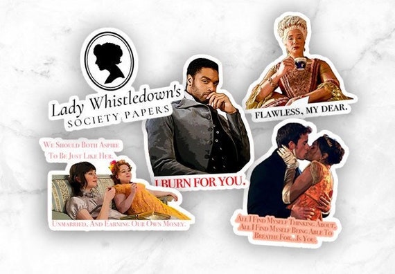 Bridgerton Stickers Bridgerton Fan Bridgerton Gifts Lady - Etsy