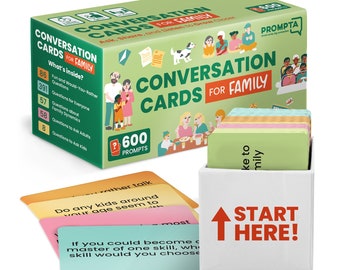 Conversation Cards for Families - Card Games for Families – Get to Know Your Family Conversation Starters, Family Dinner & Thanksgiving Game