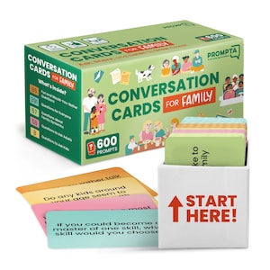 Conversation Cards for Families - Card Games for Families – Get to Know Your Family Conversation Starters, Family Dinner & Thanksgiving Game