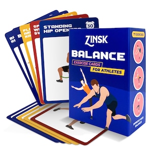 Balance Exercise Cards for Athletes – 75+ Workout Cards to Help Build Core and Standing Balance