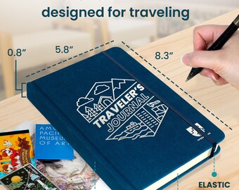 Travel with the great explorer 5 in 1 2冊 A5 Size Hardcover Travel Journal Notebook and Planner Travel