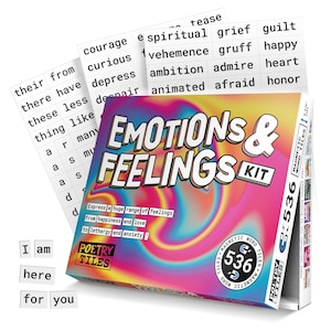 Poetry Tiles - 536 Emotions and Feelings Word Magnets for Refrigerator Poems and Stories