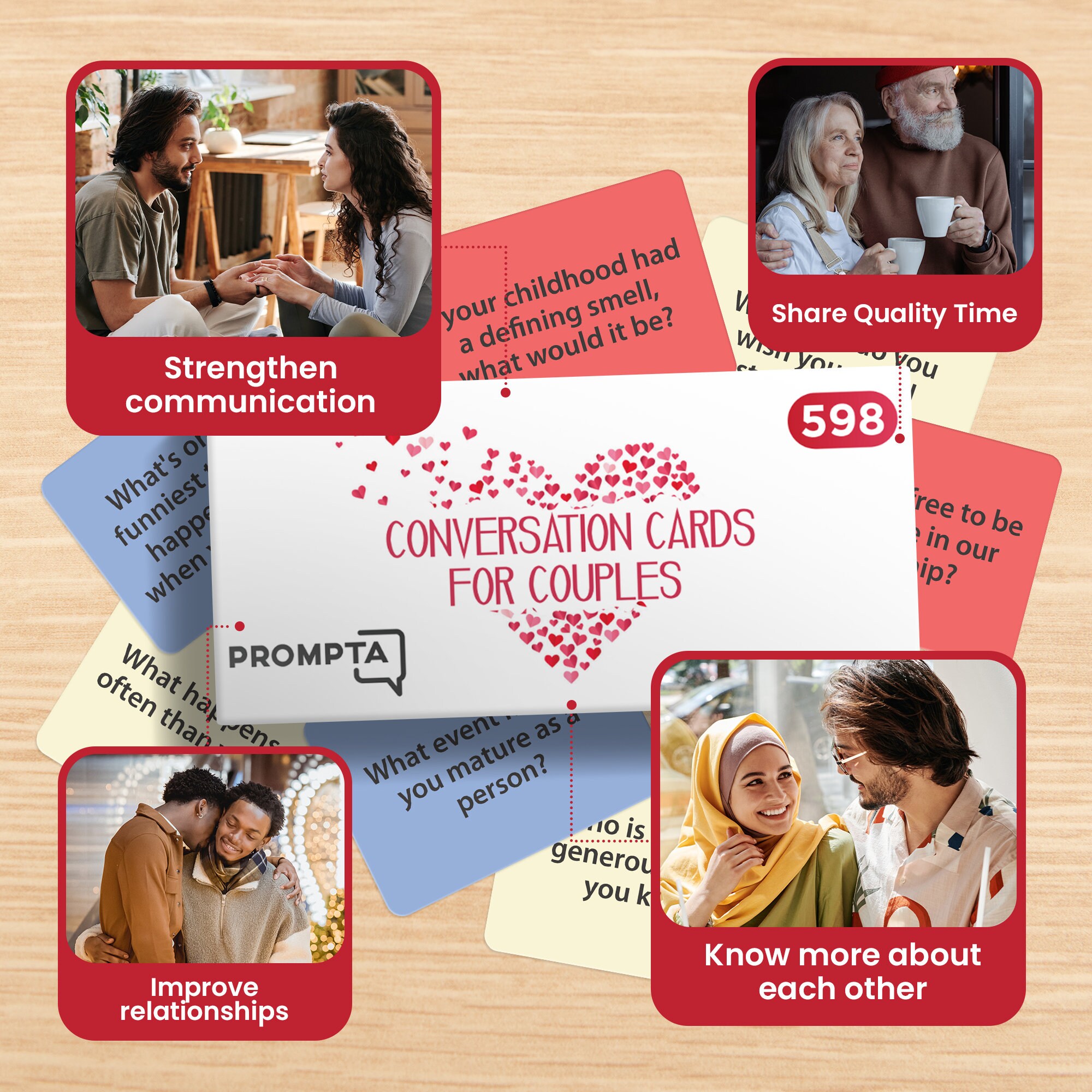 598 Conversation Cards for Couples Card Games for Couples Etsy