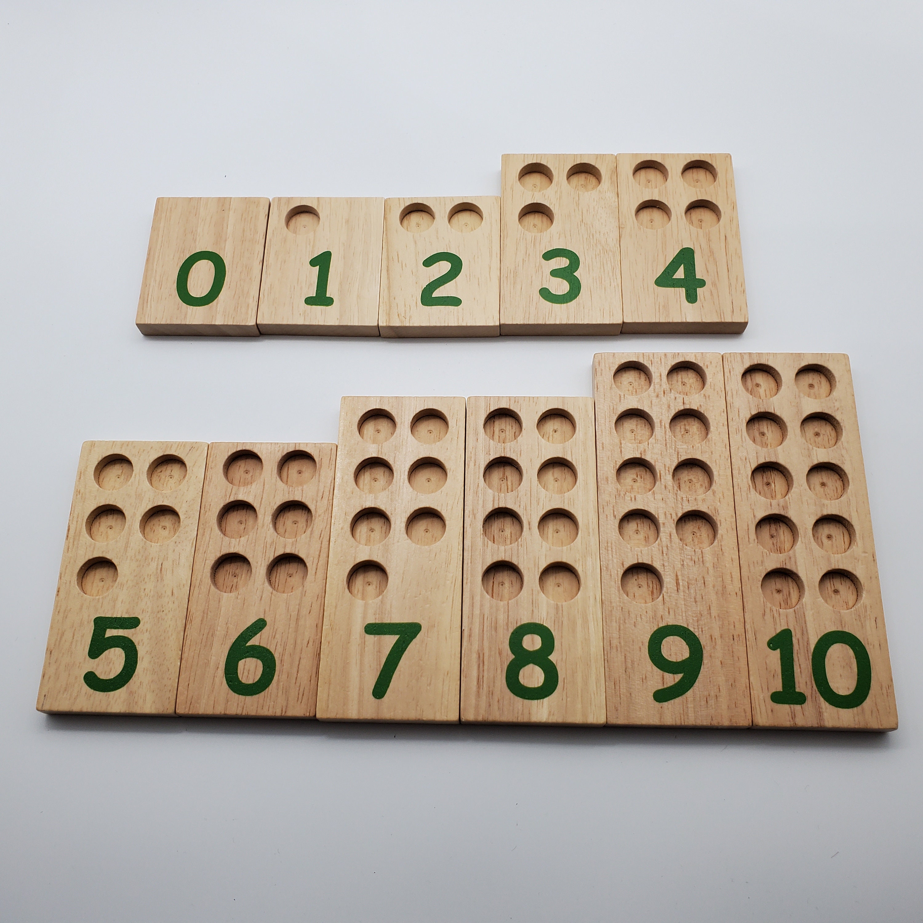 Abiliad Wooden 010 Number Peg Boards with 57 Pegs Teaches Etsy
