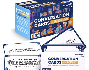 Grandparents Conversation Starter Cards – Gifts for Grandparents – Family Games for Elderly – Best Grandparents Gifts