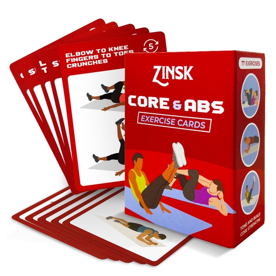 Abs and Core Exercise Cards 75 Workout Cards to Help Build Core Strength  and Power Create Quick Ab Exercise Routines 