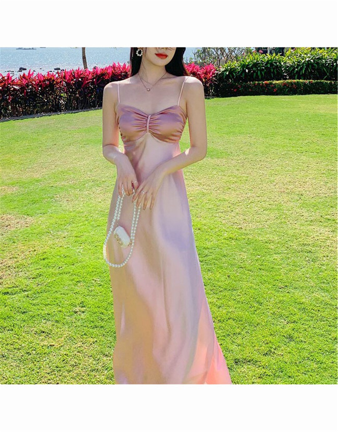 Pink Slip Dress Wedding Guest Dress Fairy Prom Dress Etsy