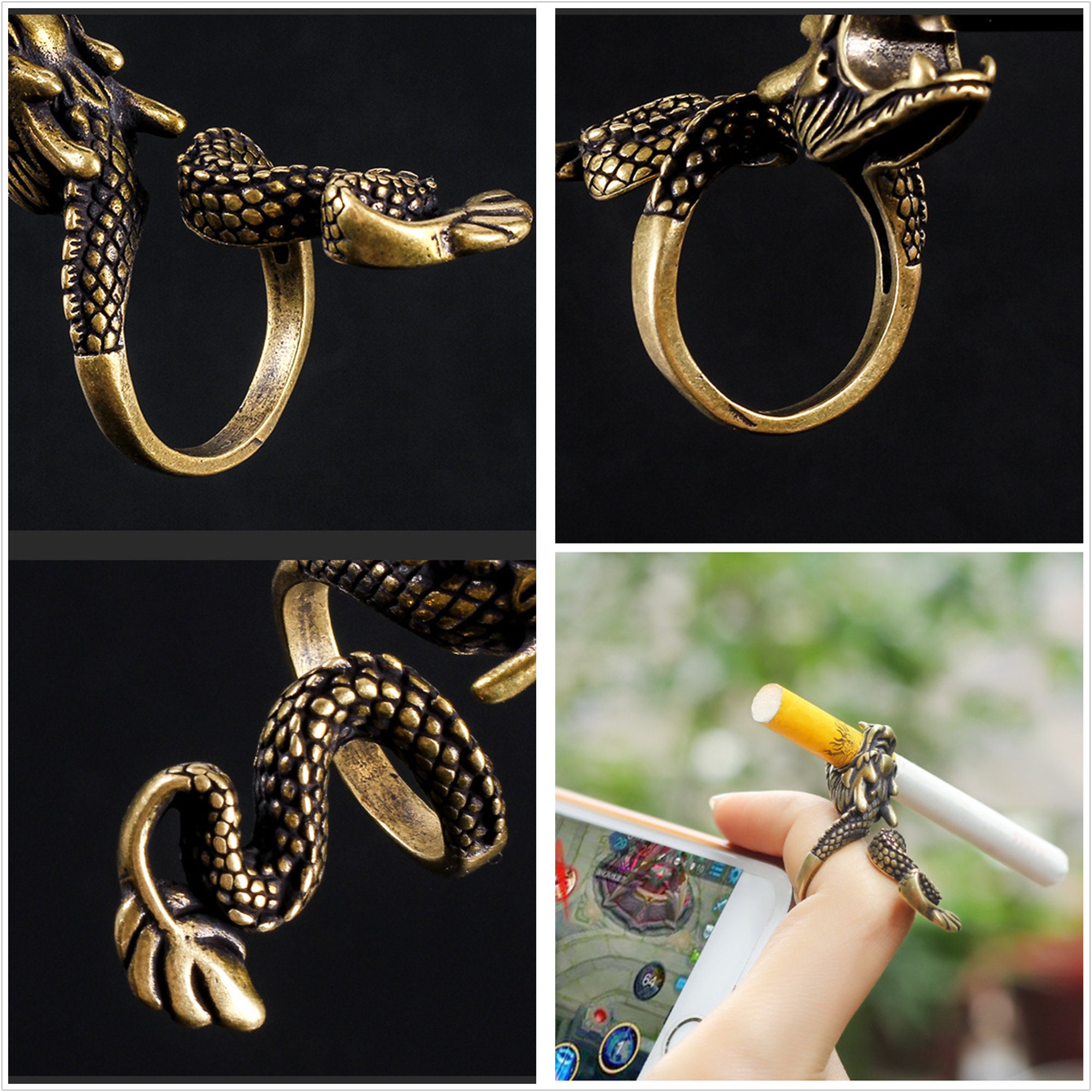 Dragon Ring Cigarette Holder Cigarette Holder Ring Hipster Etsy