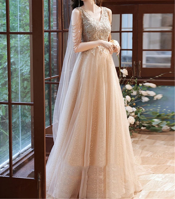 Prom dress with shawl cheap