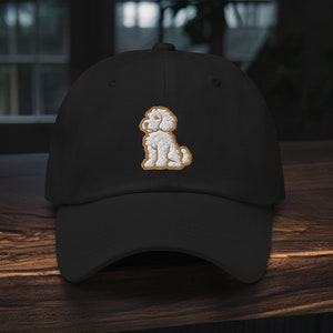Goldendoodle Embroidered Dad Hat, Golden Doodle Adjustable Baseball Cap, Unique Gift for Puppy or Dog Lovers, Moms, and Dads