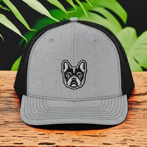 French Bulldog Frenchie Embroidered Premium Trucker Cap