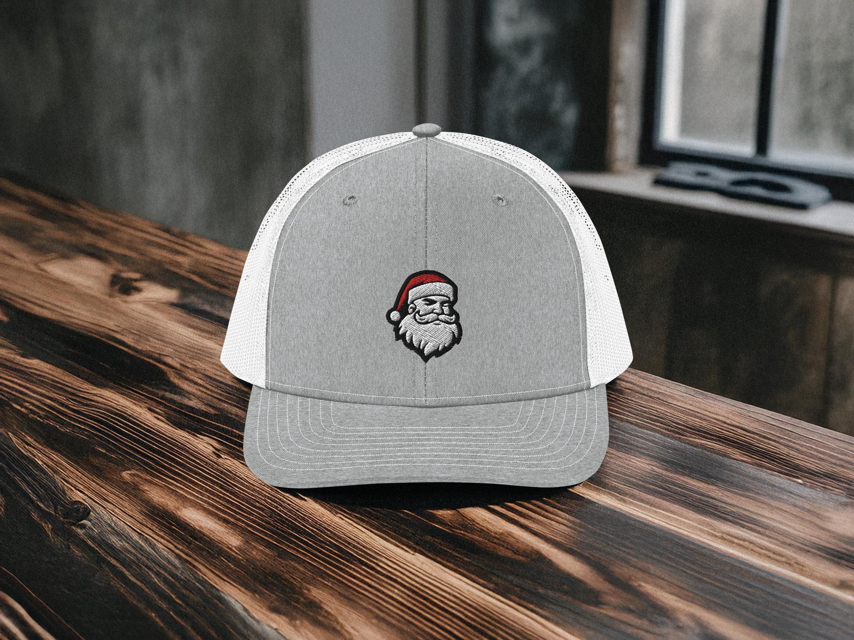 Embroidered Santa Trucker Cap, Adjustable Christmas Baseball  display picture 1