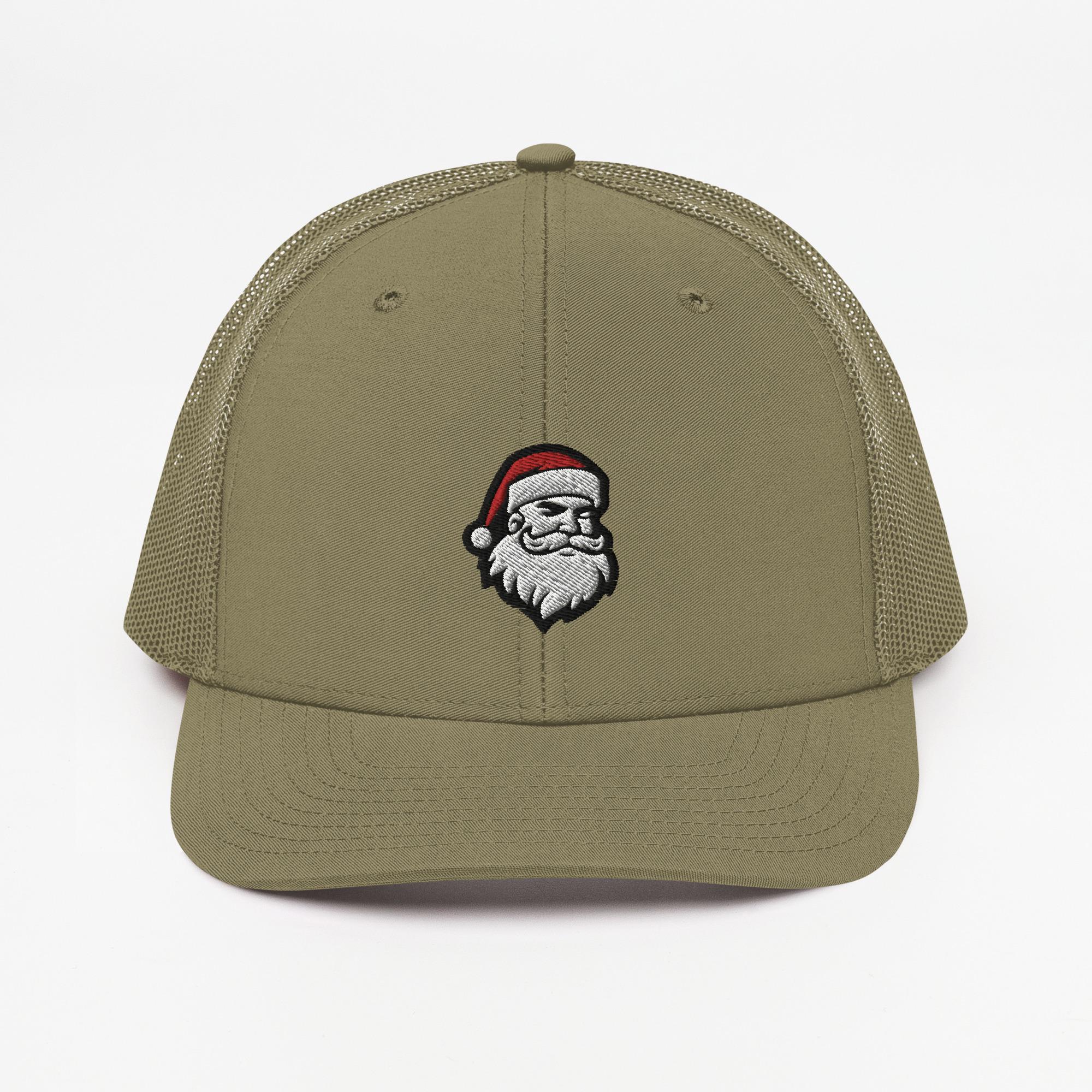 Embroidered Santa Trucker Cap, Adjustable Christmas Baseball  display picture 3