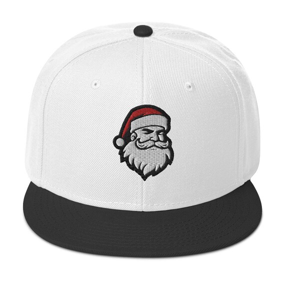 New vintage Santa Claus baseball fitted cap hat Santa Blockhead Hat Christmas Holiday Hip Hop Snapback Cap  main image 4