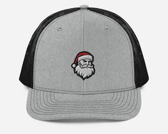 Embroidered Santa Trucker Cap, Adjustable Christmas Baseball  display picture 2