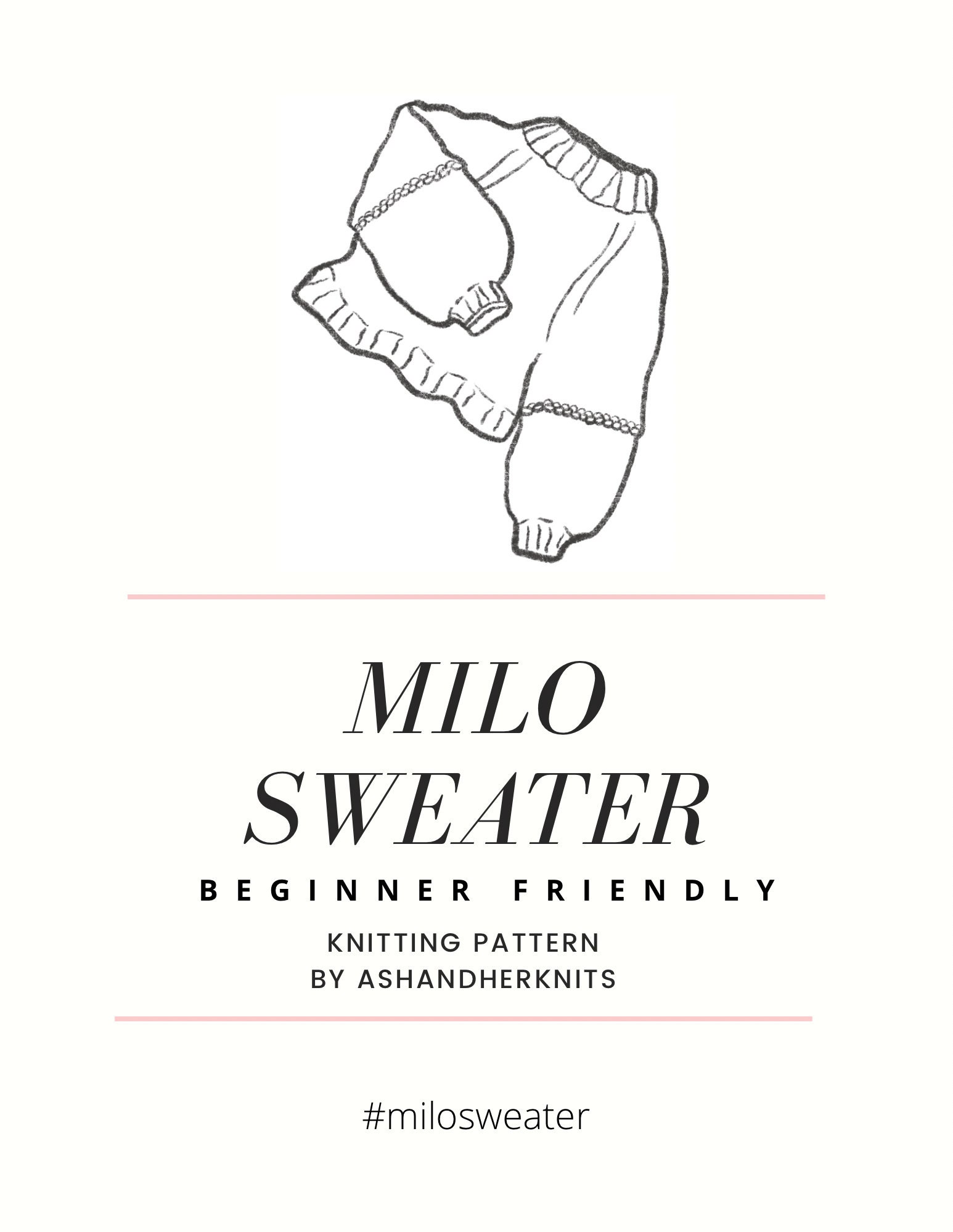 MILO Sweater Pattern knitting pattern top down sweater | Etsy