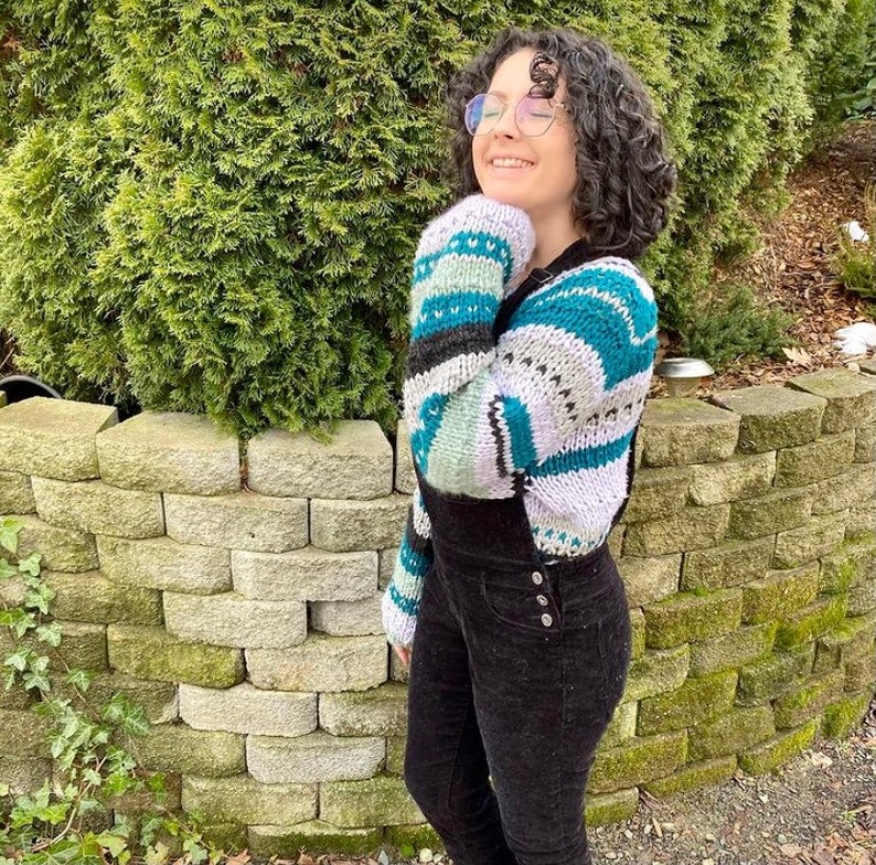 KONA SWEATER : Knitting Pattern Zero Waste Textured - Etsy